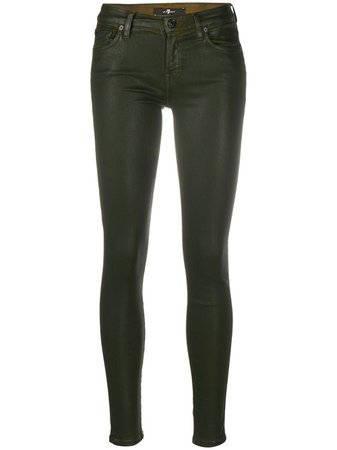 Green 7 For All Mankind Skinny Coated Slim Illusion jeans JSWTV500AM - Farfetch