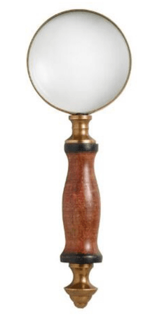 Wood magnifying glass
