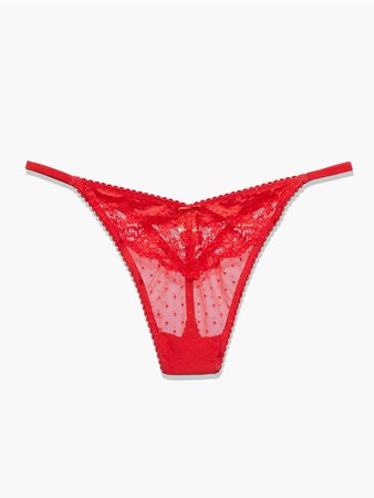 Candy Hearts Lace G-String in Red | SAVAGE X FENTY