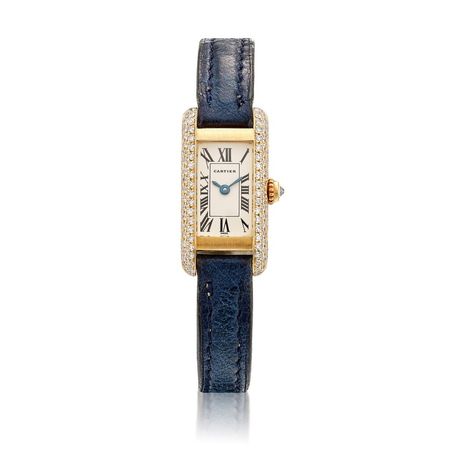 Cartier ‘Mini Tank Allongée’ Diamond Wristwatch | 卡地亞 | ‘Mini Tank Allongée’ 鑽石腕錶 | Magnificent Jewels II | 2022 | Sotheby's