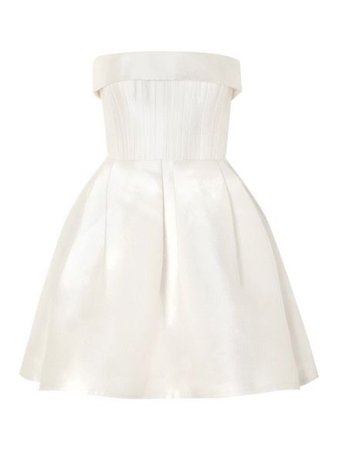 White off the shoulder mini dress
