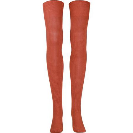 Ribbed Over The Knee Socks in Rust - Poppysocks