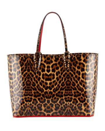 Christian Louboutin Cabata Patent Leopard Tote Bag