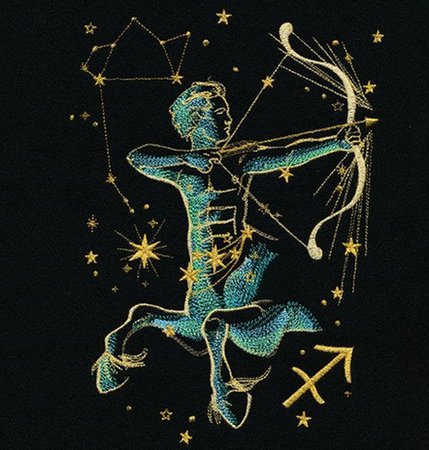 Sagittarius Zodiac Constellation Astrology bath hand towel set | Etsy