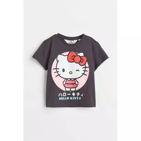 Jual H&M Printed T-shirt - Dark Grey/Hello Kitty - 4-6 Tahun - Jakarta Selatan - Duplove | Tokopedia