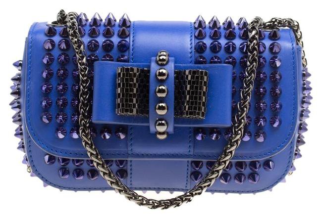 *clipped by @luci-her* Christian Louboutin Crossbody Mini Spiked Sweet Charity Black Leather Shoulder Bag - Tradesy