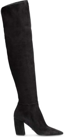 suede knee-high boots