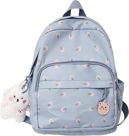 Amazon.com | Mini Cottagecore Aesthetic Backpack for Teen Girls Kawaii Preppy Bookbags Fairycore School Bag (Blue) | Kids' Backpacks