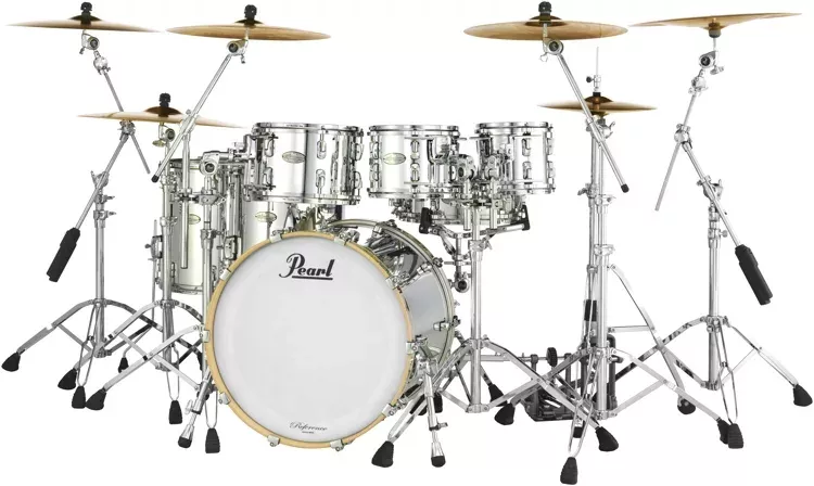 Pearl Music City Custom Reference Series Shell Pack 6-piece - Mirror Chrome | Sweetwater