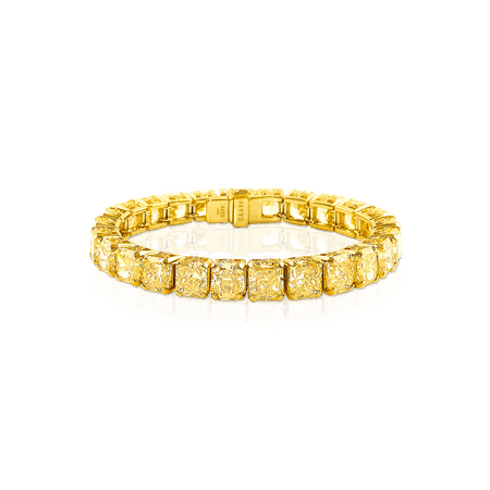 Radiant Cut Yellow Diamond Bracelet, 44.74 cts | Graff