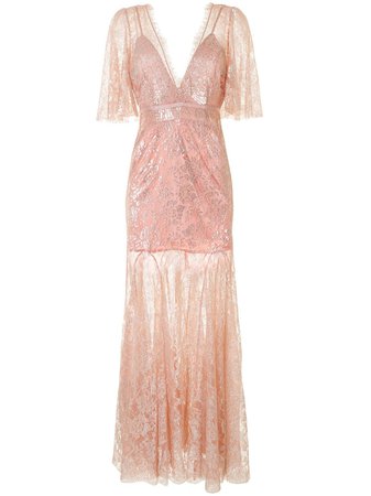 Shop Alice McCall embroidered metallic-thread maxi dress with Express Delivery - FARFETCH