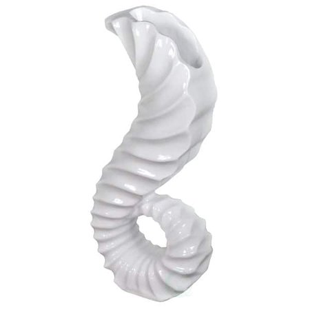 Shop White Porcelain/Resin 32-inch Horn Floor Vase - On Sale - Free Shipping Today - Overstock - 12042944