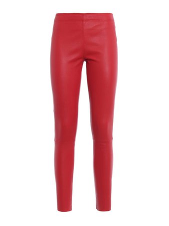 red leather pants