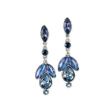Swarovski Crystal Peacock Earrings | Handmade Earrings | Uno Alla Volta