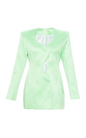 Lime Green Cut Out Blazer Dress by Mach & Mach | Moda Operandi