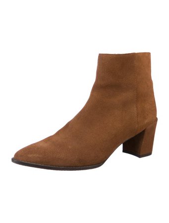 Stuart Weitzman Suede Boots - Brown Boots, Shoes - WSU121080 | The RealReal