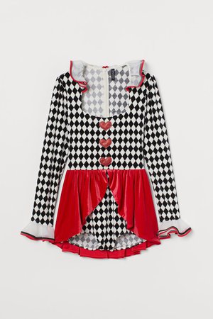 Queen of Hearts costume - Black/Harlequin-patterned - Ladies | H&M GB