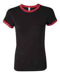 women ringer tee black and red - Google Search