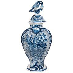 Blue and White Dutch Delft Three-Piece Mantle Garniture IN STOCK For Sale at 1stdibs