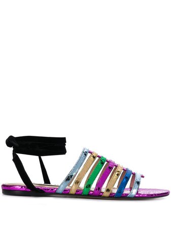 Attico strappy flat sandals £387 - Buy Online - Mobile Friendly, Fast Delivery