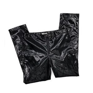 H&M Pants & Jumpsuits | Black Shiny Faux Patent Leather Pants Size Hm | Poshmark