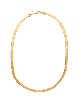 FALLON - Hailey short 18kt gold-plated herringbone necklace