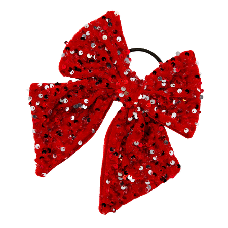 Claire's Christmas Giant Sequin Bow Hair tie