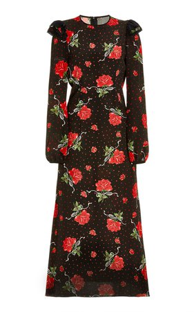 Red Rose Silk Dress – Rodarte