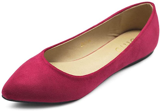 Amazon.com | Ollio Women's Ballet Comfort Light Faux Suede Multi Color Shoe Flat ZM1038(7.5 B(M) US, Leopard) | Flats
