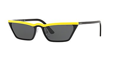 Prada PR 19US 58 Grey-Black & Black Sunglasses | Sunglass Hut USA