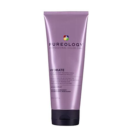 Amazon.com: Pureology Hydrate Superfood Treatment | For Dry, Color-Treated Hair | Deeply Hydrating Treatment Mask | Silicone-Free | Vegan | Updated Packaging | 6.8 Fl. Oz : Beauty & Personal Care