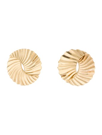 CHRISTIAN DIOR, Gold Clip-On Earrings