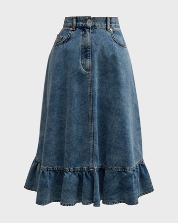 Recycled denim maxi skirt | Contemporaine | Women's Denim Skirts | Summer |  Simons