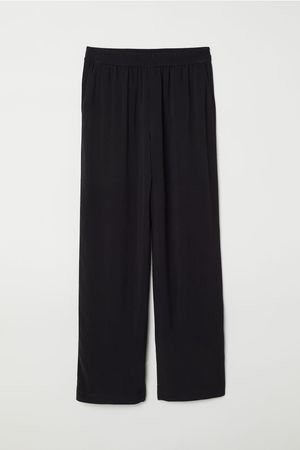 Wide-leg Pants - Black - | H&M US