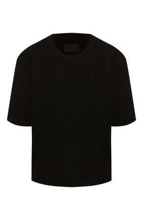 Женская черная хлопковая футболка RTA