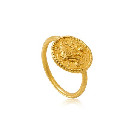 22k Gold Goddess Durga Round Ring – Pippa Small