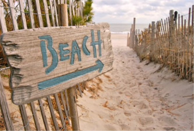 beach sign