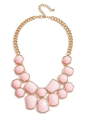 pink statement necklace
