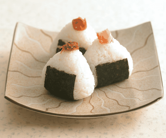Umeboshi, Bonito Flakes and Salmon Onigiri | All Food Chef