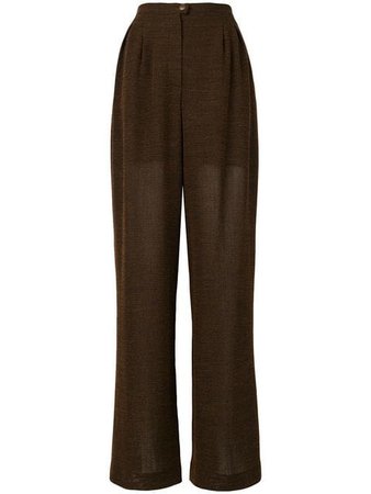 Chanel Vintage semi-sheer wide leg trousers $605 - Buy Online - Mobile Friendly, Fast Delivery, Price