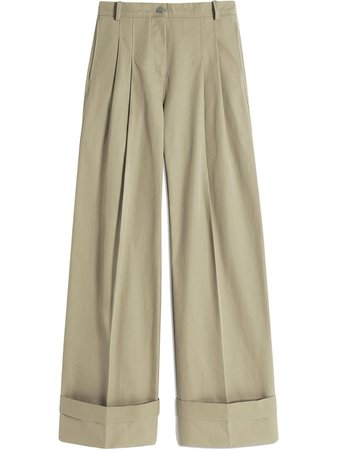Shop Victoria Victoria Beckham high-waisted flared chino trousers with Express Delivery - FARFETCH