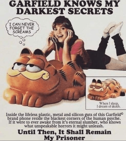 Garfield phone vintage ad