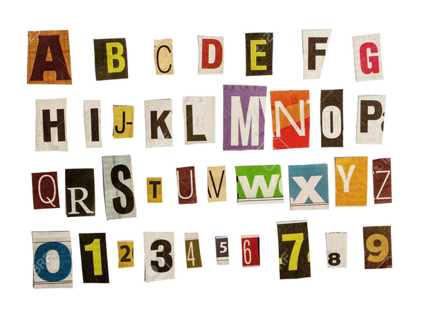 cutout magazine newspaper letters alphabet