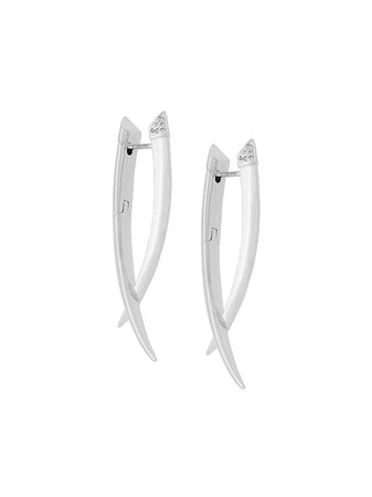 Shaun Leane Sabre Diamond Crossover Earrings - Farfetch