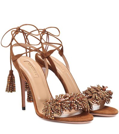 Wild Crystal 105 leather sandals