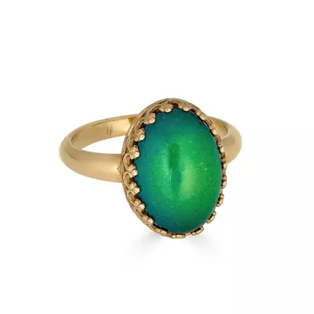 Color-Changing Gemstone Mood Ring-Gold | nunchi | Wolf & Badger