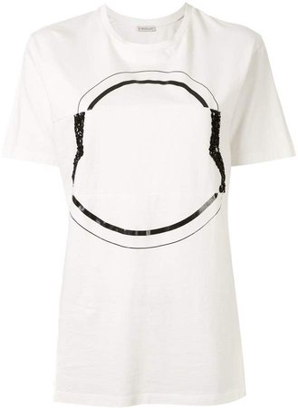 sequin-embellished logo-print T-shirt