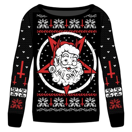 Hail Santa Satan Christmas Sweater - Too Fast Online