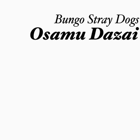 osamu Dazai bungo stray dogs