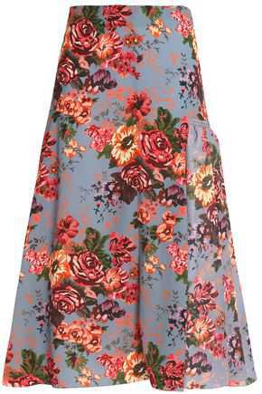 Floral-print georgette midi skirt | EMILIA WICKSTEAD | Sale up to 70% off | THE OUTNET